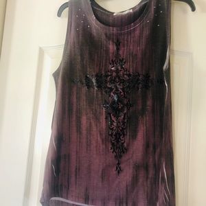 Ombré  rock n roll tank